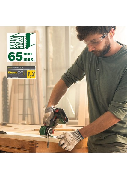 Akülü Testere Advancedcut 18 (Akü ve Şarj Cihazı Dahil Değildir, Nanoblade Teknolojisi, 18 Vol modelleri