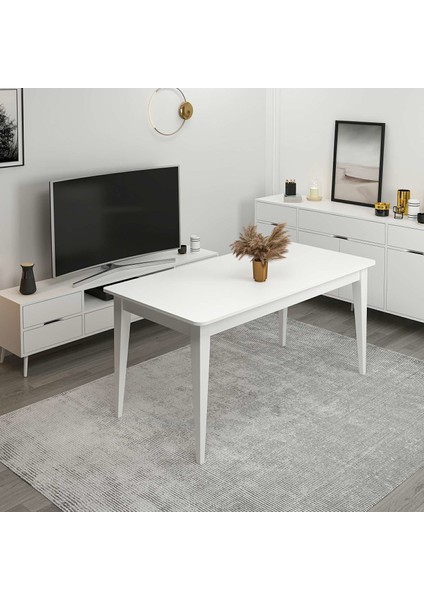 Elina Açılır Yemek Masası - Beyaz/beyaz