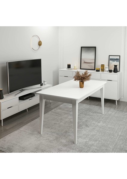 Elina Açılır Yemek Masası - Beyaz/beyaz modelleri