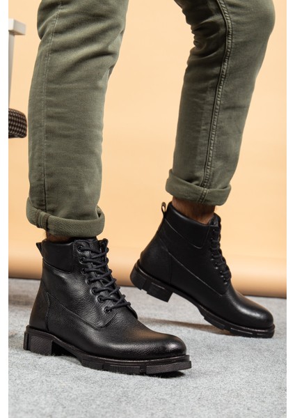 Hakiki Deri, Içi Kürklü, Erkek Bot