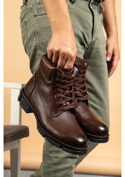 Hakiki Deri, Içi Kürklü, Erkek Bot