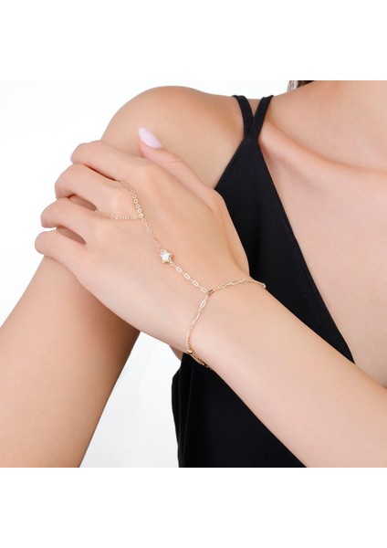 Altın Yıldız Figürlü Şahmeran Bileklik - 14K modelleri