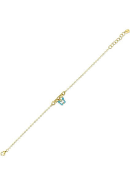 Kelebek Figürlü Tasarım Altın Bileklik - 14K