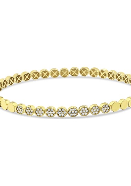 Altın Tasarım Kelepçe - 14K indirimleri