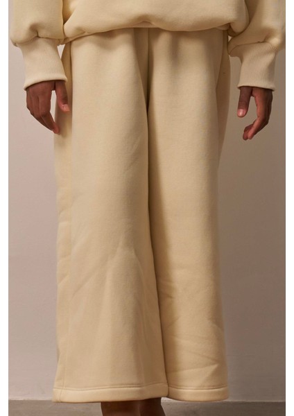 Krem Wide Leg Eşofman Altı fiyatları