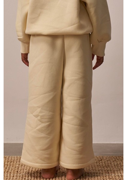 Krem Wide Leg Eşofman Altı modelleri