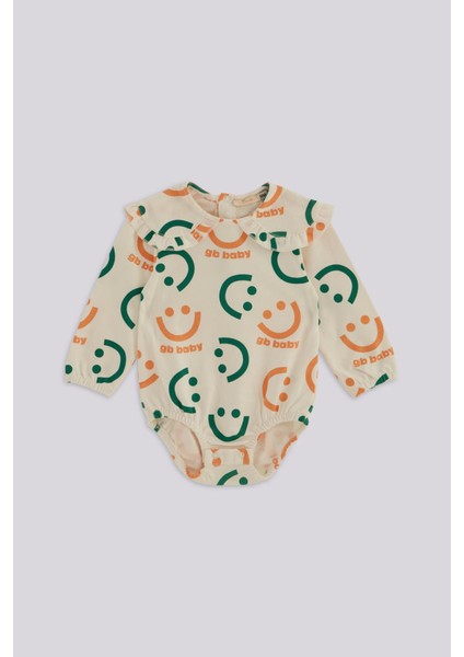 Bg Store Kız Bebek Desenli Body