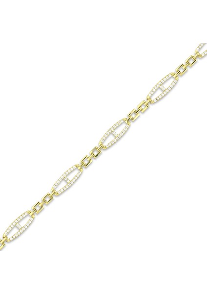 Taşlı Tasarım Altın Bileklik - 14K fiyatları