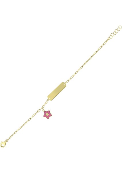 Yıldız Figürlü Altın Çocuk Künye - 14K