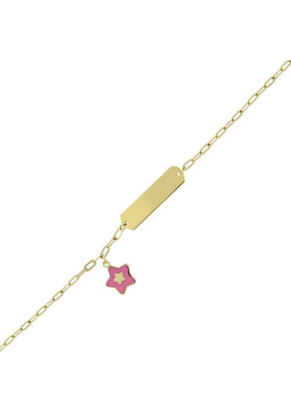 Yıldız Figürlü Altın Çocuk Künye - 14K fiyatları