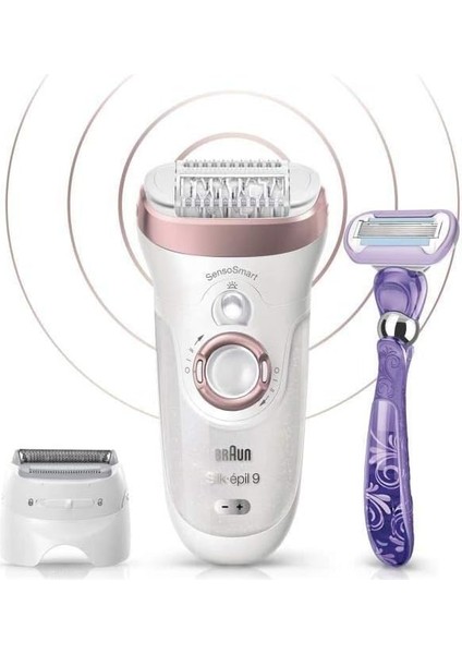 Silk Epil 9 9870 Sensosmart Islak ve Kuru Kablosuz Epilasyon Cihazı
