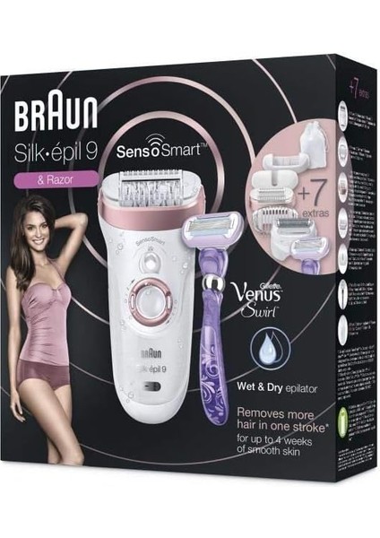 Silk Epil 9 9870 Sensosmart Islak ve Kuru Kablosuz Epilasyon Cihazı modelleri