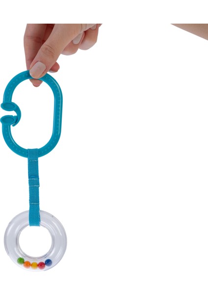 Çıngıraklı Puset Halkası Mavi Oval