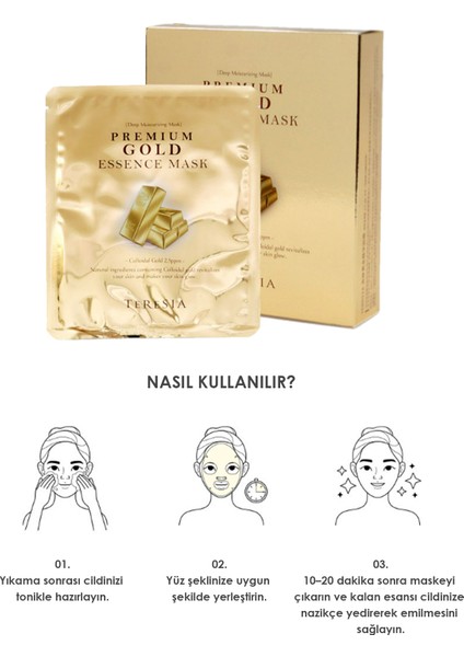 Premium Gold Mask – Cilt Yenileyici & Parlaklık Veren Maske modelleri