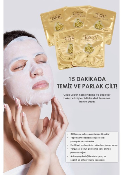 Premium Gold Mask – Cilt Yenileyici & Parlaklık Veren Maske