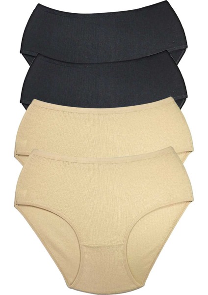4 Adet Kadın Yüksek Bel Ribana Bato Külot S014