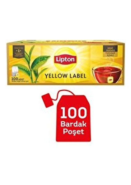 Yellow Label Bardak Poşet Çay 100 Adet Yoğun Lezzet ve Aromasıyla Keyifli Anlar İçin fiyatları