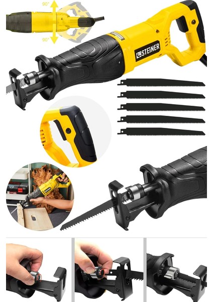 Alman Turbo 9001 Devir Ayarlı Bakır Sargı Motor Tuğla Beton Kemik Kesme Tilki Kuyruğu Makine