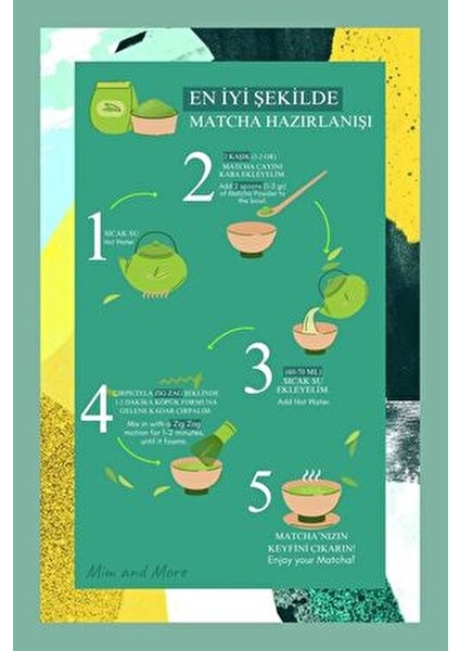 Mojito Matcha Aromalı Matcha Tozu 25 Gr Ferahlatıcı Nane ve Limon Notalarıyla