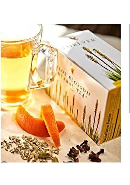 Aloe Blossom Bitki Çayı 25 Paket Düşük Kalorili ve Kafeinsiz Aromalı İçecek