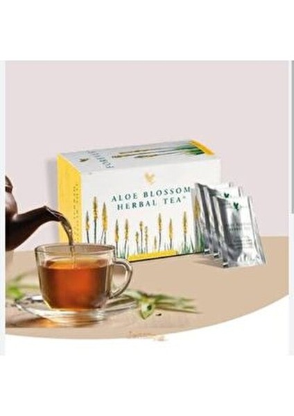 Aloe Blossom Bitki Çayı 25 Paket Düşük Kalorili ve Kafeinsiz Aromalı İçecek