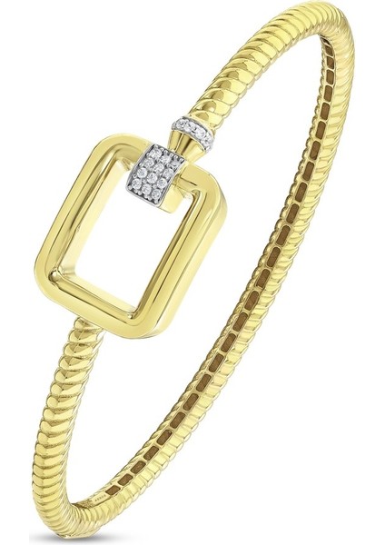 Altın Tasarım Kelepçe - 14K fiyatları