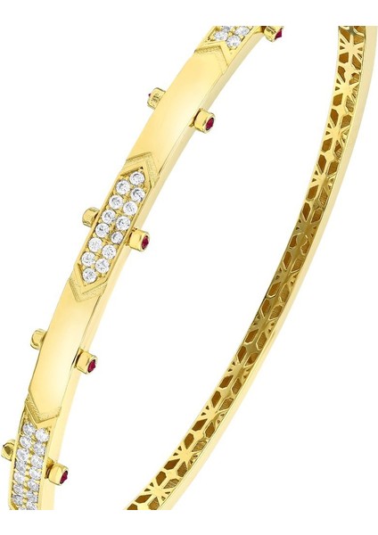 Altın Tasarım Kelepçe - 14K indirimleri