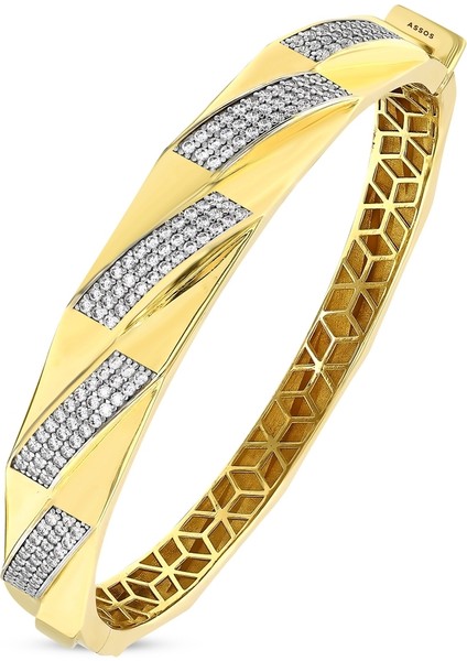 Altın Tasarım Kelepçe - 14K fiyatları