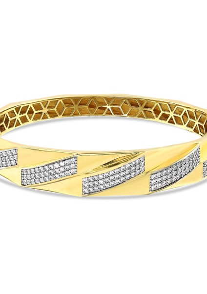 Altın Tasarım Kelepçe - 14K fırsatları