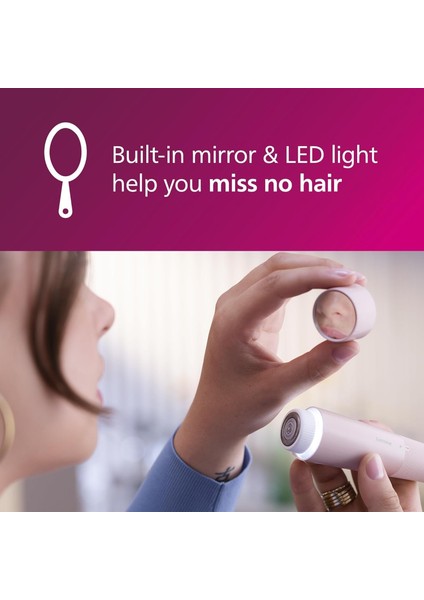 Yüz Epilasyon Cihazı, Hipoalerjenik Başlık, Tam Dairesel LED Işık, Dahili Ayna, Kendiliğinde fırsatları