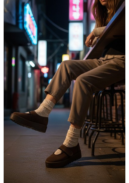 Bea Mary Premium Baretli Kahverengi Süet Bot fiyatları