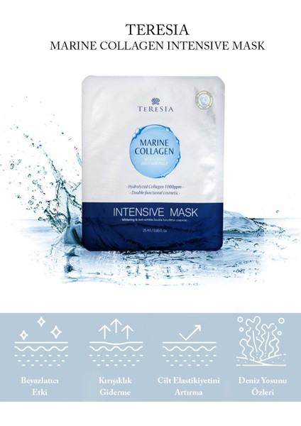 Deniz Kolajenli Anti-Aging ve Yoğun Nem Bakımı Kağıt Maske modelleri