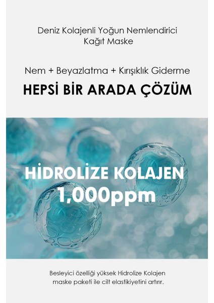 Deniz Kolajenli Anti-Aging ve Yoğun Nem Bakımı Kağıt Maske fırsatları