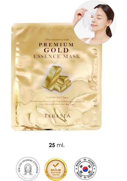 Premium Gold Mask – Cilt Yenileyici & Parlaklık Veren Maske