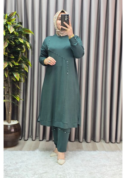 Kadın Tesettür Giyim Büyük Beden Mihra Pantolonlu Ikili Takım