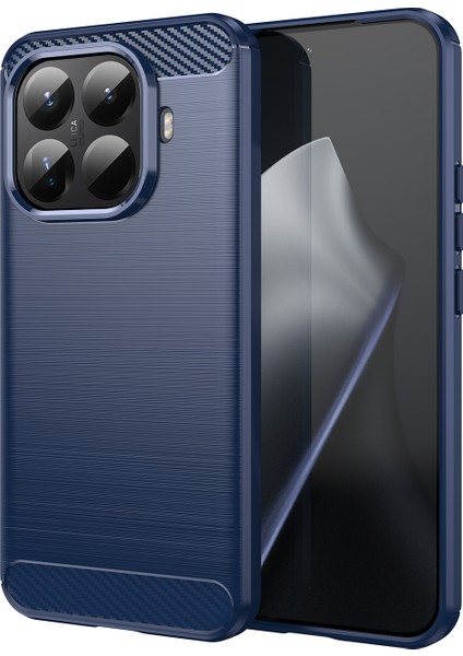 Xiaomi 15T Pro Telefon Kılıfı, Fırçalanmış Karbon Fiber Dokulu Esnek Tpu Tampon, Darbe Emici Koruyucu Kılıf Xiaomi 15T Pro (Yurt Dışından)