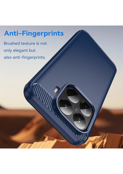 Xiaomi 15T Pro Telefon Kılıfı, Fırçalanmış Karbon Fiber Dokulu Esnek Tpu Tampon, Darbe Emici Koruyucu Kılıf Xiaomi 15T Pro (Yurt Dışından) indirimleri