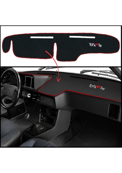 Tofaş Şahin Doğan Kartal Düşük Göğüs Torpido Koruma Kaplama Halısı | Tofaş Alçak Torpido Koruması