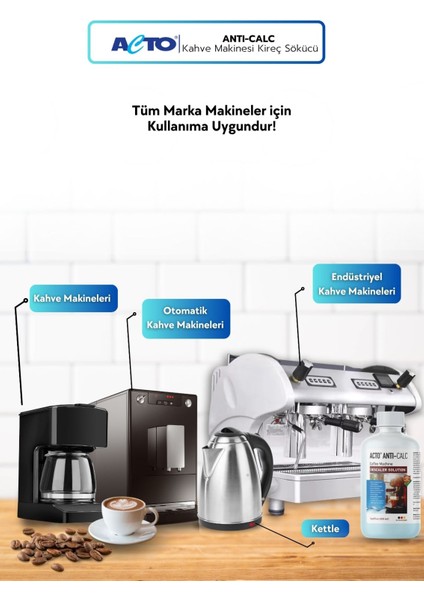 Acto® Antı-Calc 500 ml | Kahve Makinaları Için Sıvı Kireç Çözücü fiyatları