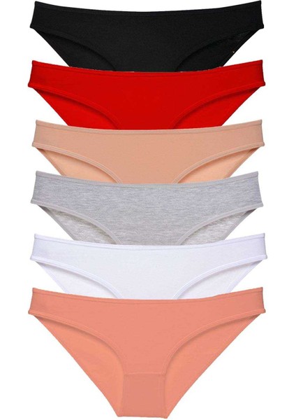 6 Adet Süper Eko Set Likralı Kadın Slip Külot Renk 1