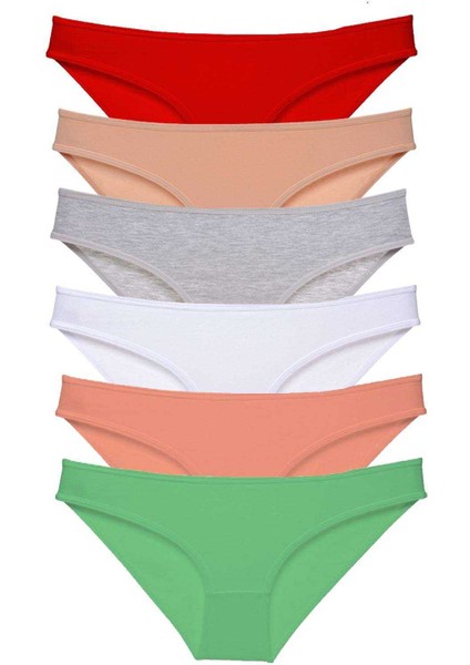 6 Adet Süper Eko Set Likralı Kadın Slip Külot Renk 4