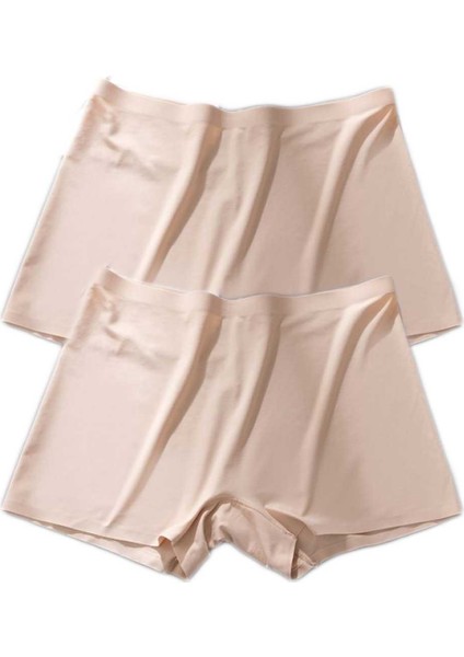 2 Adet Kadın Dikişsiz Görünmez Iz Yapmaz Mini Şort Boxer Ten fiyatları