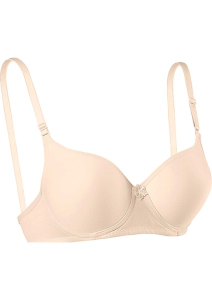 Destekli Slikonlu Düz Sütyen Ten
