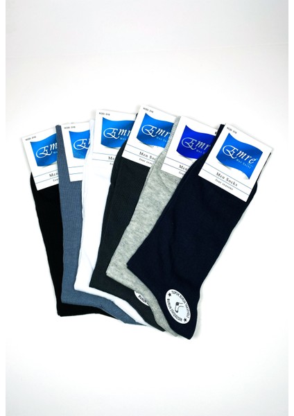 Penye Yazlık Erkek Çorap Burun Dikişsiz Takviyeli Topuk ve Burun 6 Çift