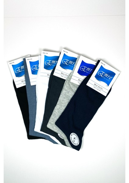 Penye Yazlık Erkek Çorap Burun Dikişsiz Takviyeli Topuk ve Burun 6 Çift