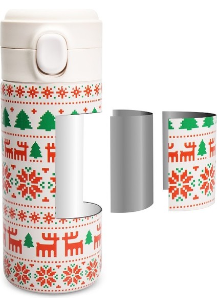 New Year Yılbaşı Snow Çelik Sızdırmaz Termos 350 ml fırsatları