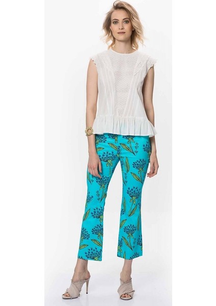 Çiçek Desenli Kadın Pantolon Standart Renk Y9912016_089 fiyatları