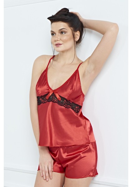 Kadın Şık Saten Gecelik Takım 3524 - Royaleks