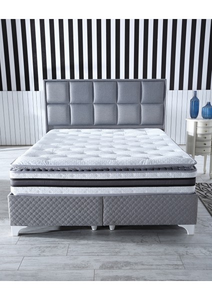 Şehrazat 180 x 200 cm Pedli Paket Tavşan Tüyü Kumaş Yaylı Yatak fiyatları