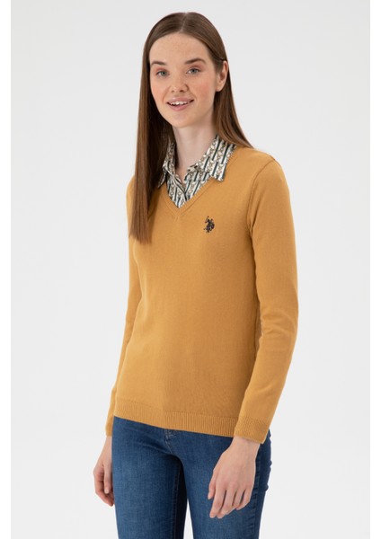 Kadın Camel Kazak /triko 50313590-VR015